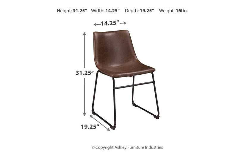 Centiar Brown/Black Dining Chair (Set of 2) - Lara FurnitureDining Chair