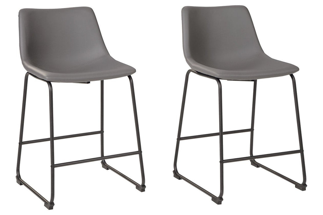 Centiar Gray Counter Height Bar Stool (Set of 2) - Gate FurnitureBarstool