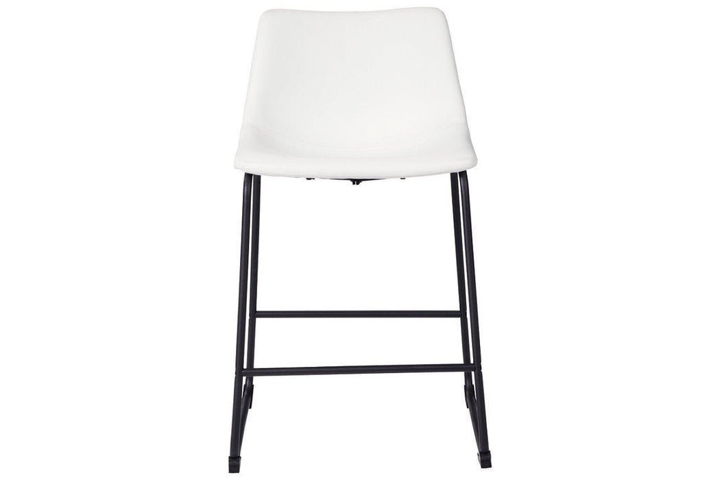 Centiar White Counter Height Bar Stool (Set of 2) - Gate FurnitureBarstool