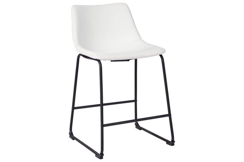Centiar White Counter Height Bar Stool (Set of 2) - Lara FurnitureBarstool