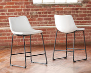 Centiar White Counter Height Bar Stool (Set of 2) - D372-724X2