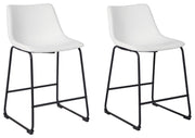 Centiar White Counter Height Bar Stool (Set of 2) - D372-724X2