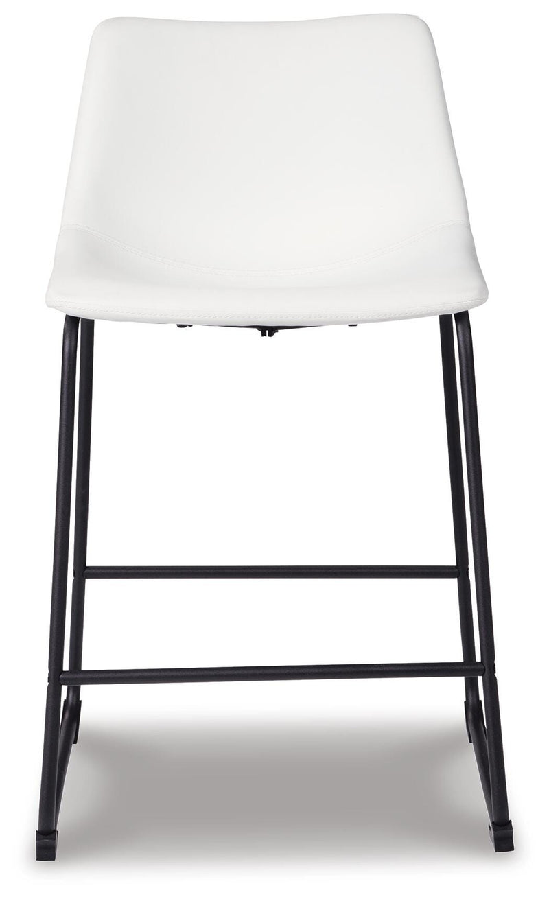 Centiar White Counter Height Bar Stool (Set of 2) - D372-724X2
