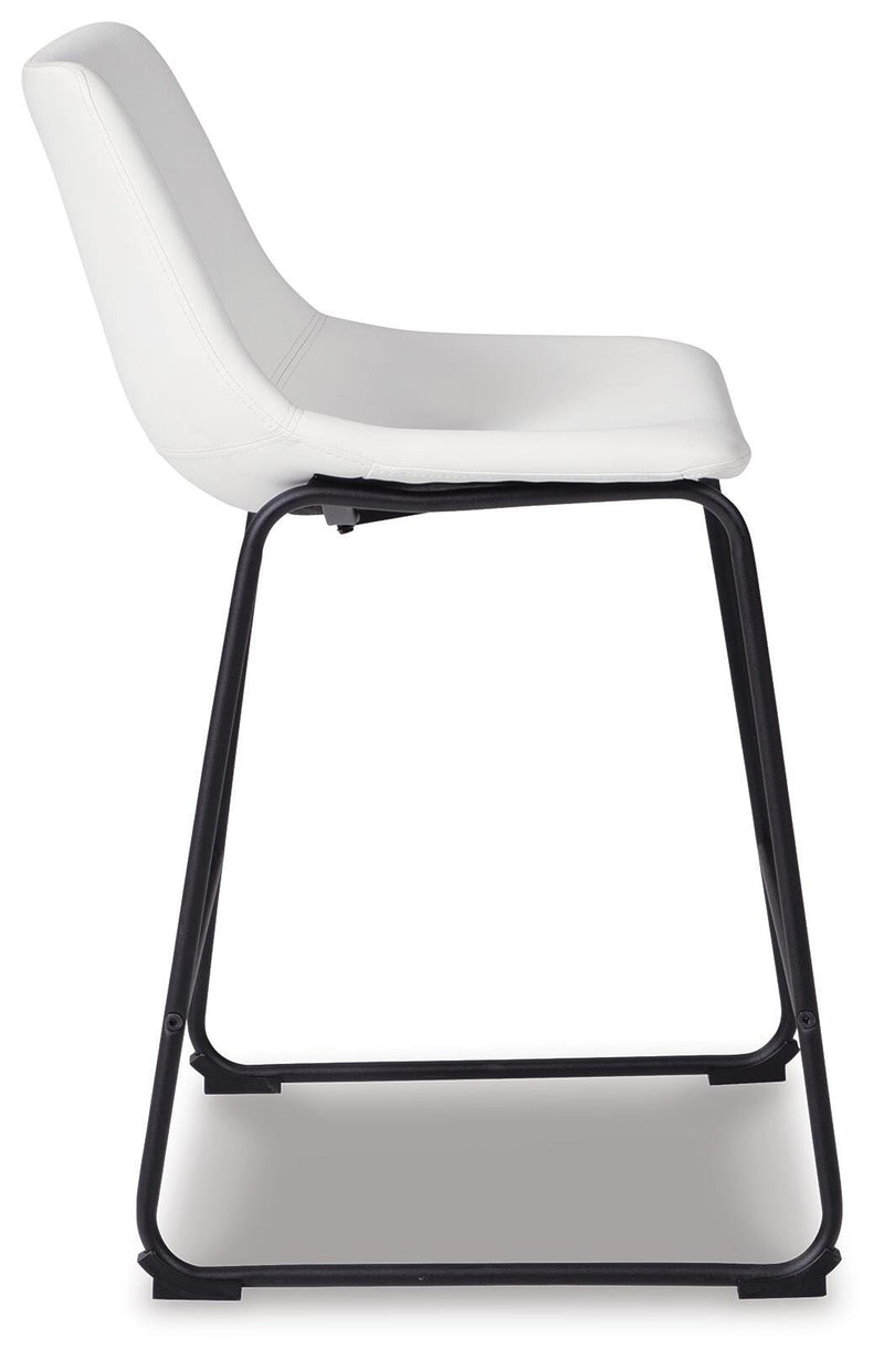 Centiar White Counter Height Bar Stool (Set of 2) - D372-724X2