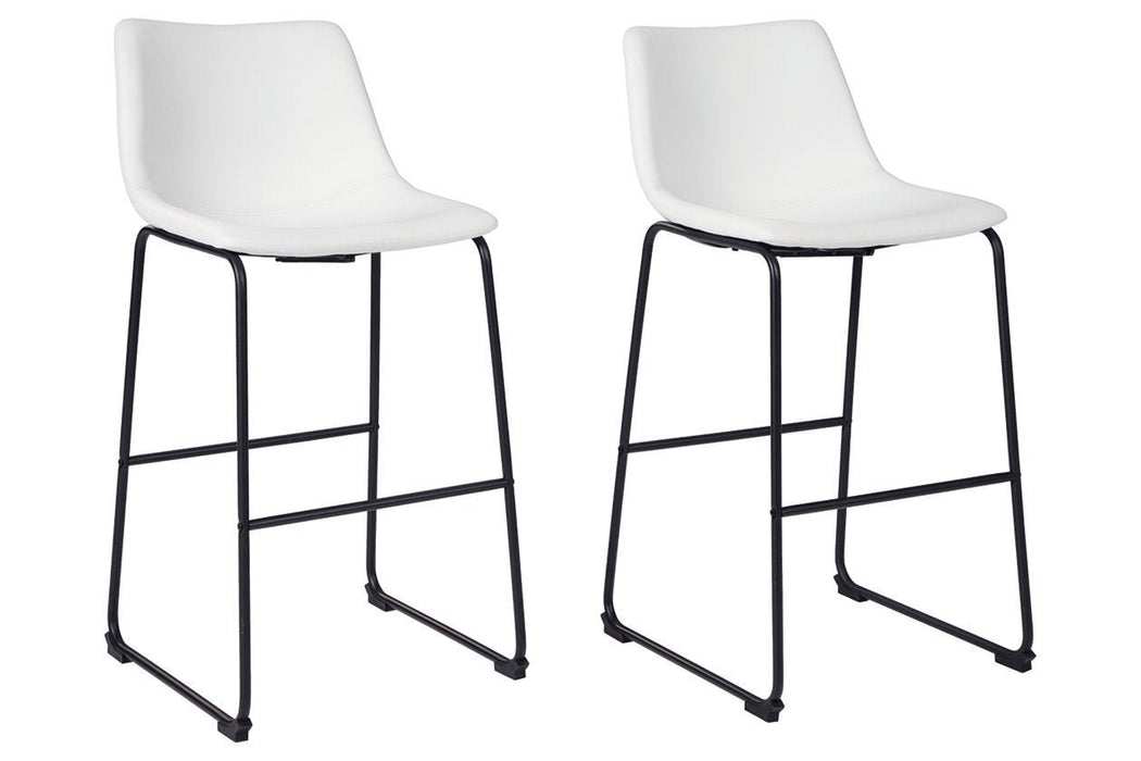 Centiar White Pub Height Bar Stool (Set of 2) - Gate FurnitureBarstool