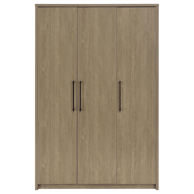 Cerda 3-door Bedroom Wardrobe Storage Cabinet Armoire Latte - 950448LTE