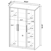 Cerda 3-door Bedroom Wardrobe Storage Cabinet Armoire Latte - 950448LTE