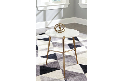 Chadton White/Gold Finish Accent Table - Gate FurnitureTable