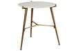 Chadton White/Gold Finish Accent Table - Gate FurnitureTable