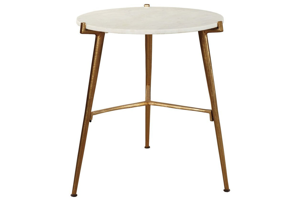Chadton White/Gold Finish Accent Table - Gate FurnitureTable