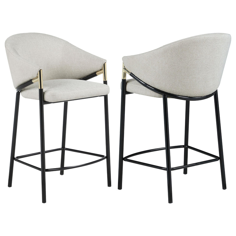 Chadwick Fabric Upholstered Counter Chair Beige (Set of 2) - 183436