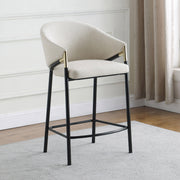 Chadwick Fabric Upholstered Counter Chair Beige (Set of 2) - 183436