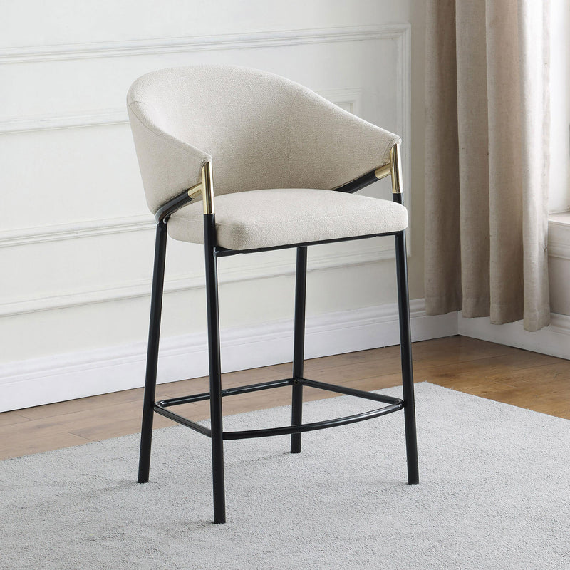 Chadwick Fabric Upholstered Counter Chair Beige (Set of 2) - 183436