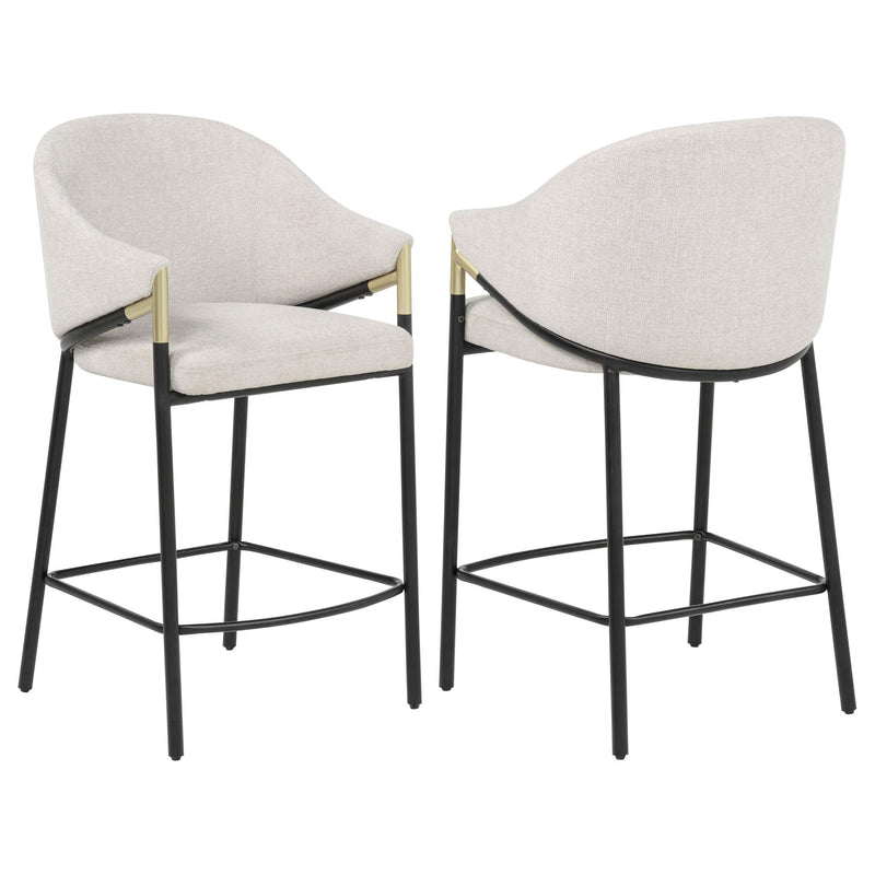 Chadwick Fabric Upholstered Counter Height Chair Beige (Set of 2) - 183436N