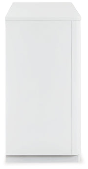 Chalanna California King Upholstered Storage Bed with Dresser and Nightstand in White from Ashley - Lara Furniture