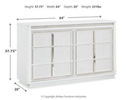 Chalanna King Upholstered Storage Bed with Dresser and Nightstand in White from Ashley - Lara Furniture
