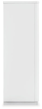Chalanna Queen Upholstered Storage Bed with Mirrored Dresser, Chest and 2 Nightstands in White from Ashley - Lara Furniture