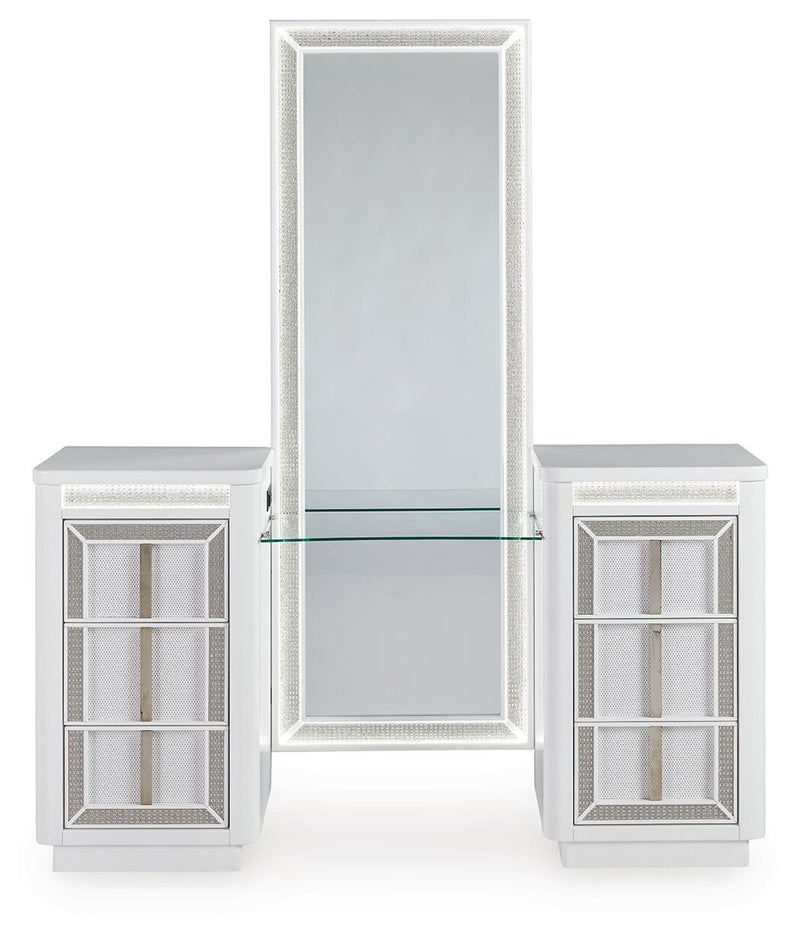Chalanna Vanity, Mirror and Stool - B822B6
