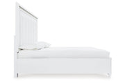 Chalanna White Queen Upholstered Storage Bed - Lara FurnitureQueen Bed