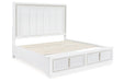Chalanna White Queen Upholstered Storage Bed - Gate FurnitureQueen Bed
