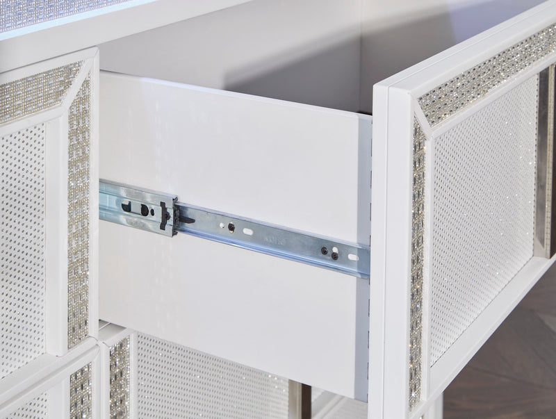 Chalanna White Upholstered Panel Storage Bedroom Set from Ashley - Lara Furniture