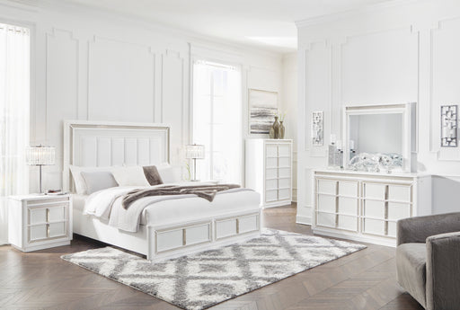 Chalanna White Upholstered Panel Storage Bedroom Set - Gate FurnitureBedroom Set