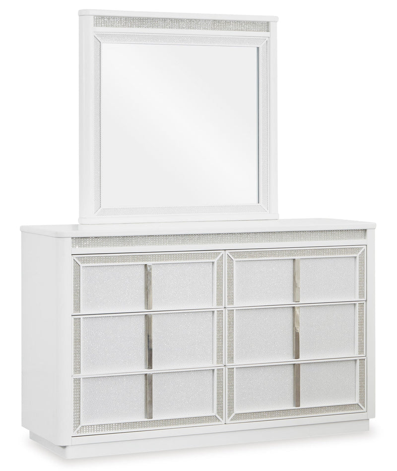 Chalanna White Upholstered Panel Storage Bedroom Set from Ashley - Lara Furniture