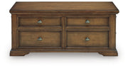Channley Brown Lift-Top Coffee Table - T649-20