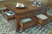 Channley Brown Lift-Top Coffee Table - T649-20