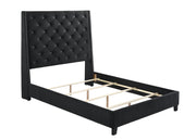 Chantilly Black Velvet King Upholstered Bed - Lara FurnitureKing Bed