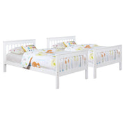 Chapman Wood Twin Over Twin Bunk Bed with Mattress White - 460244N-SM