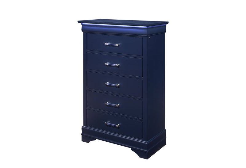 Charlie Blue Chest With Led - Lara FurnitureChest