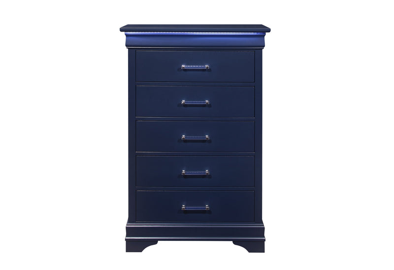 Charlie Blue Chest With Led - Lara FurnitureChest