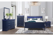 Charlie Blue Full Bed With Led - Lara FurnitureFull Bed