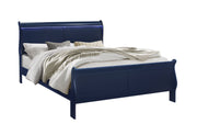 Charlie Blue King Bed Group With Led - Lara FurnitureKing Bed