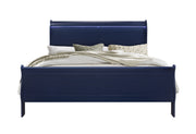 Charlie Blue King Bed Group With Led - Lara FurnitureKing Bed