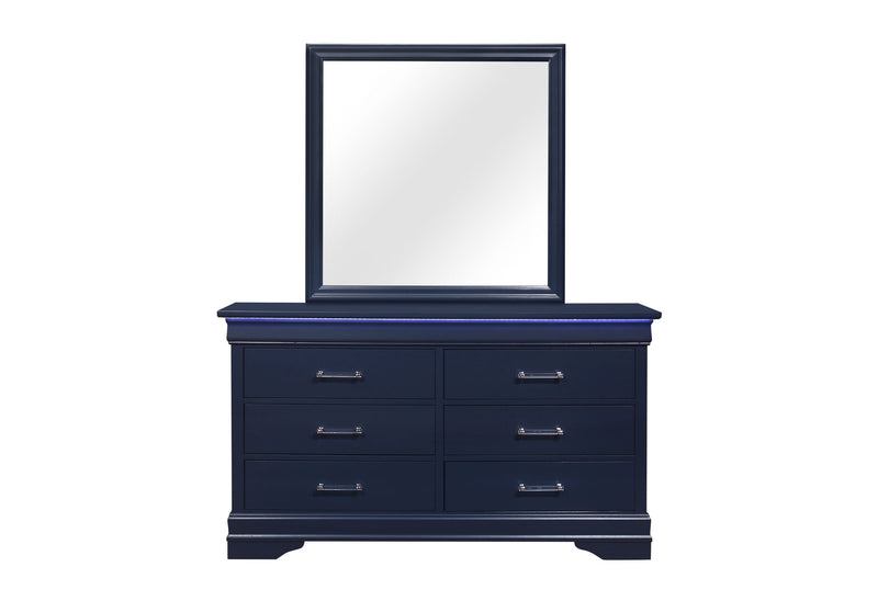 Charlie Blue Mirror - CHARLIE-BLUE-MR - Lara Furniture