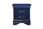 Charlie Blue Nightstand With Led - Lara FurnitureNightstand