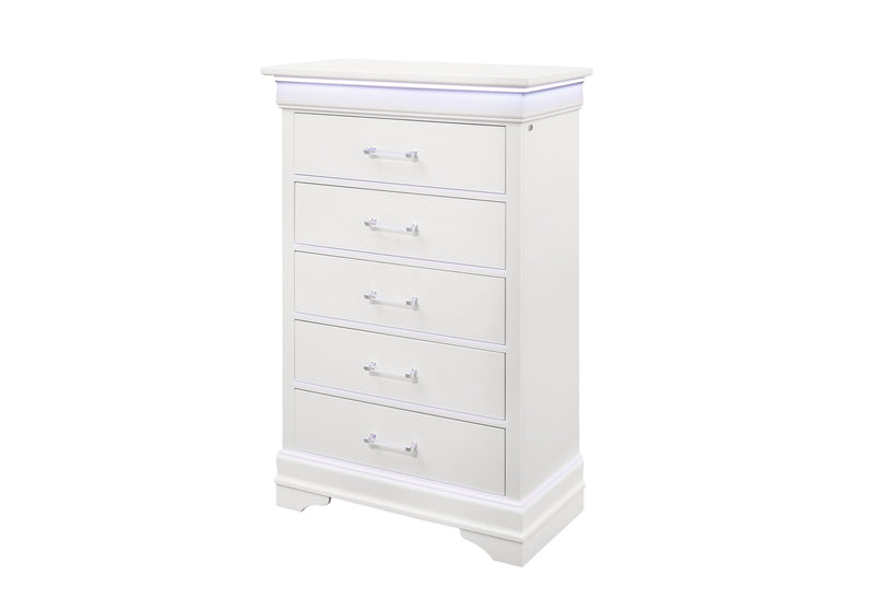Charlie White Chest With Led - Lara FurnitureChest