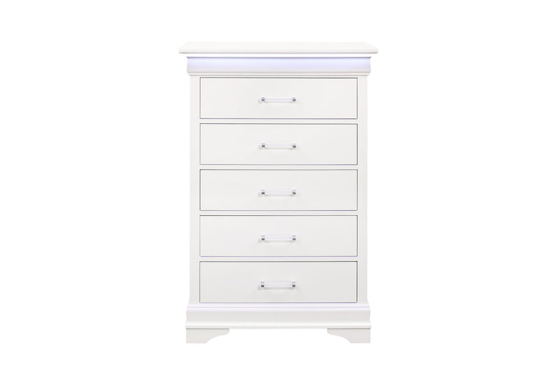 Charlie White Chest With Led - Lara FurnitureChest