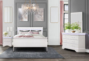 Charlie White Full Bed With Led - Lara FurnitureFull Bed