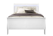 Charlie White Full Bed With Led - Lara FurnitureFull Bed