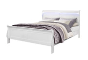 Charlie White King Bed Group With Led - Lara FurnitureKing Bed