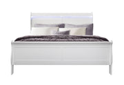 Charlie White King Bed Group With Led - Lara FurnitureKing Bed