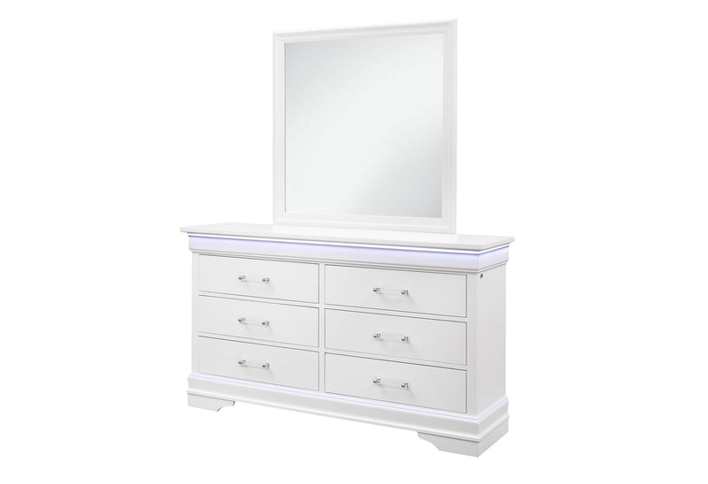 Charlie White Mirror - CHARLIE-WHITE-MR - Lara Furniture