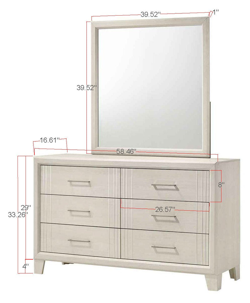 Charlie White Panel Bedroom Set - Lara FurnitureBedroom Set