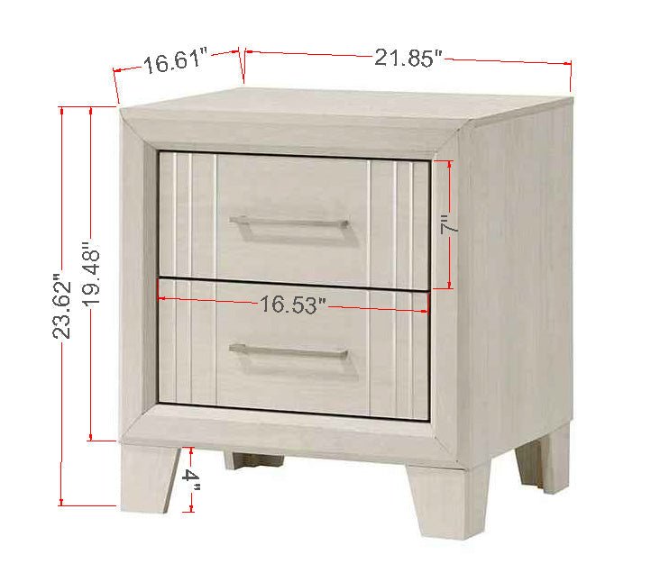 Charlie White Panel Bedroom Set - Lara FurnitureBedroom Set