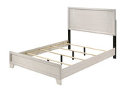 Charlie White Queen Panel Bed - Lara FurnitureQueen Bed
