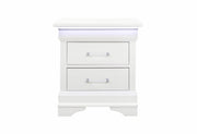 Charlie White Twin Bed, Dresser, Mirror And Nightstand - CHARLIE-WHITE-TB DR MR NS