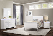 Charlie White Twin Bed - Lara FurnitureTwin Bed